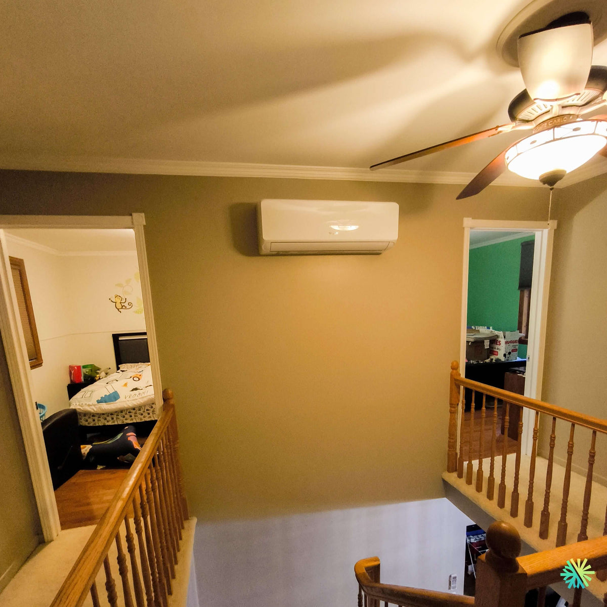 Installation d'une thermopompe 2 têtes GREE FreeMatch R32 à Saint-Bernard-de-Lacolle