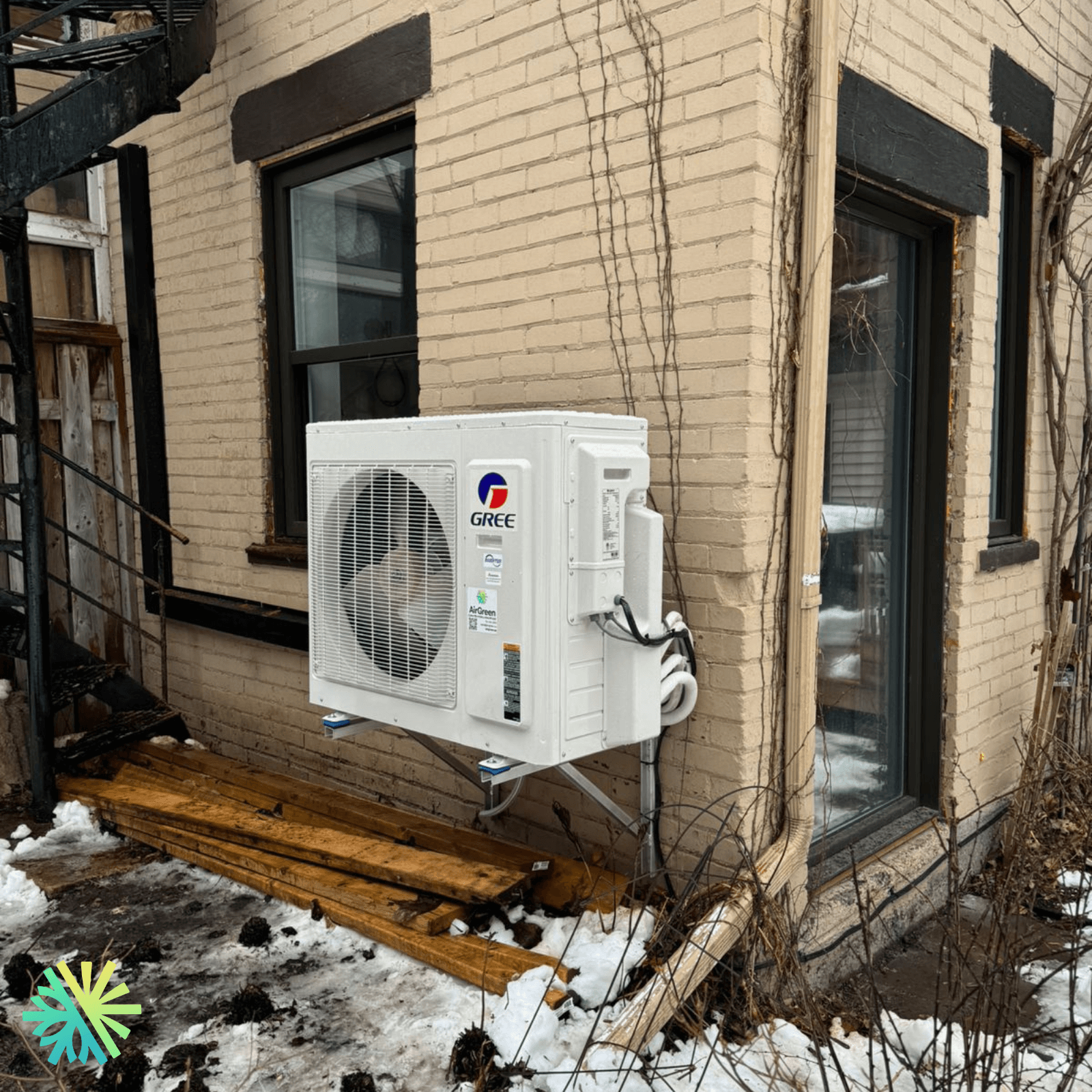 Installation Gree Freematch Extreme Double Zone Heat Pump In Longueuil 6601