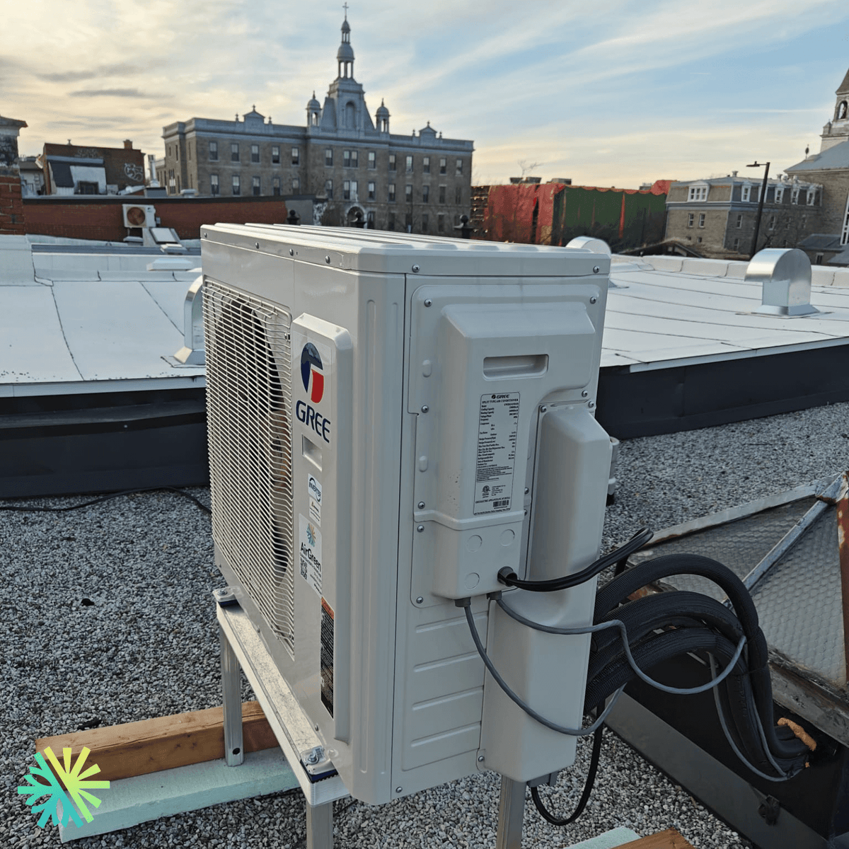 Installation d'une thermopompe Gree FreeMatch Extreme DoubleZone au Plateau-Mont-Royal, Montréal
