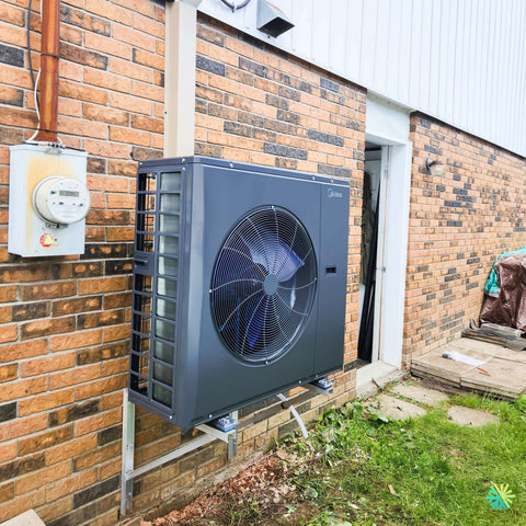 Installation of a MIDEA EVOX G3 central heat pump in Pointe-des-Cascades, Montérégie