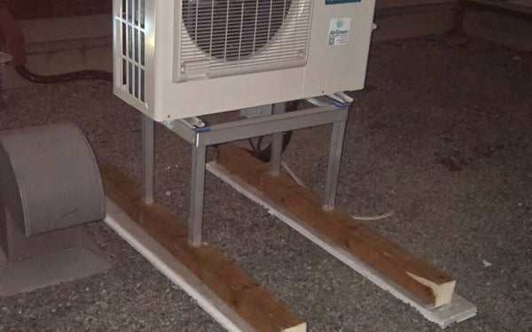 A Fujitsu central heat pump installed in Ville-Marie