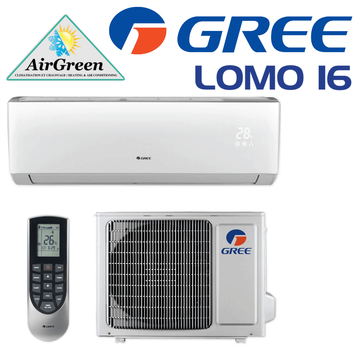 Thermopompe Murale Gree Lomo 16