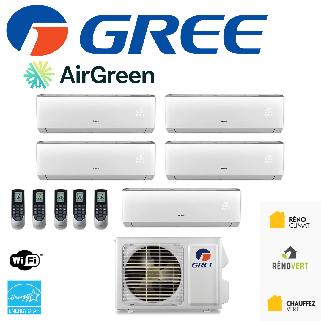 Installation Thermopompe Multi Zone Gree Montréal Laval Longueuil 5308