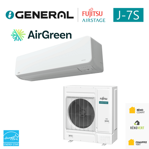 Système mini-VRF GENERAL AIRSTAGE J-7S 36 000 BTU, 1 unité intérieure – carte principale | Montréal, Laval, Longueuil, Rive-Sud, Rive-Nord