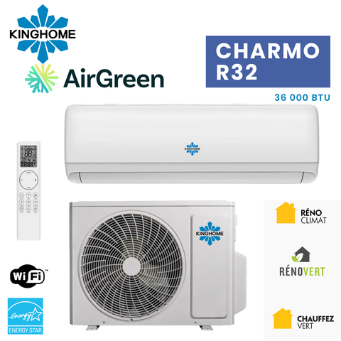 Thermopompe Murale KINGHOME Charmo R32 36000 BTU – photo principale – Montréal, Laval, Longueuil