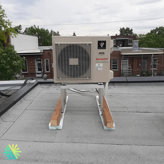 Installation of a Sharp ZU1 wall-mounted heat pump in Deux-Montagnes, North Shore