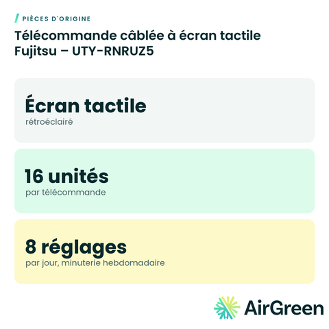 Télécommande câblée à écran tactile Fujitsu – UTY-RNRUZ5