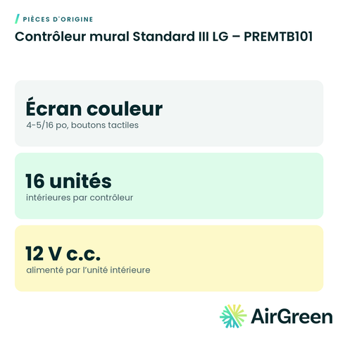 Contrôleur mural Standard III LG – PREMTB101