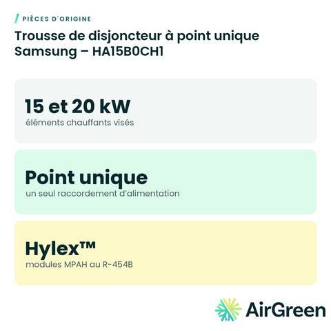 Trousse de disjoncteur à point unique Samsung – HA15B0CH1