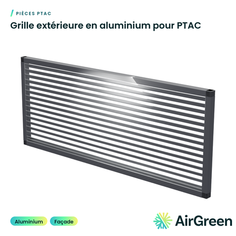 Grille extérieure en aluminium pour PTAC