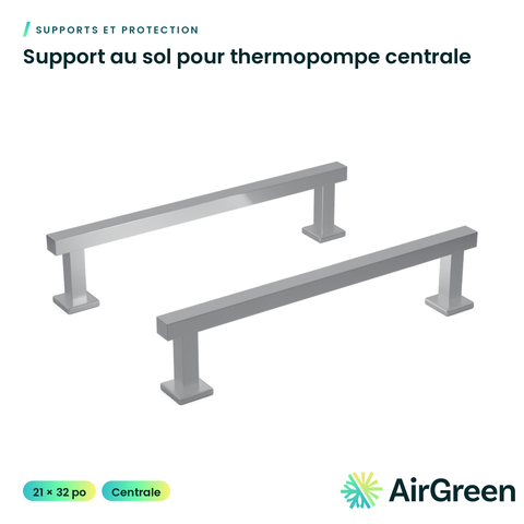 Support au sol pour thermopompe centrale