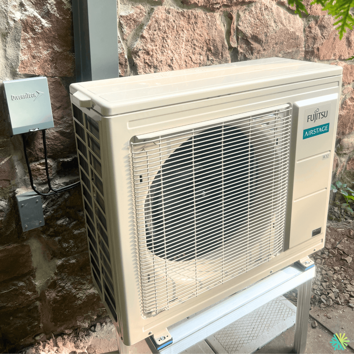 A central heat pump installed by AirGreen