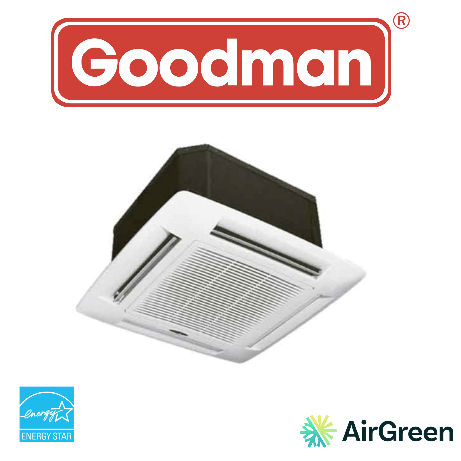 Cassette de Plafond GOODMAN | 18 000 BTU | Montréal, Laval, Longueuil, Rive Sud et Rive Nord