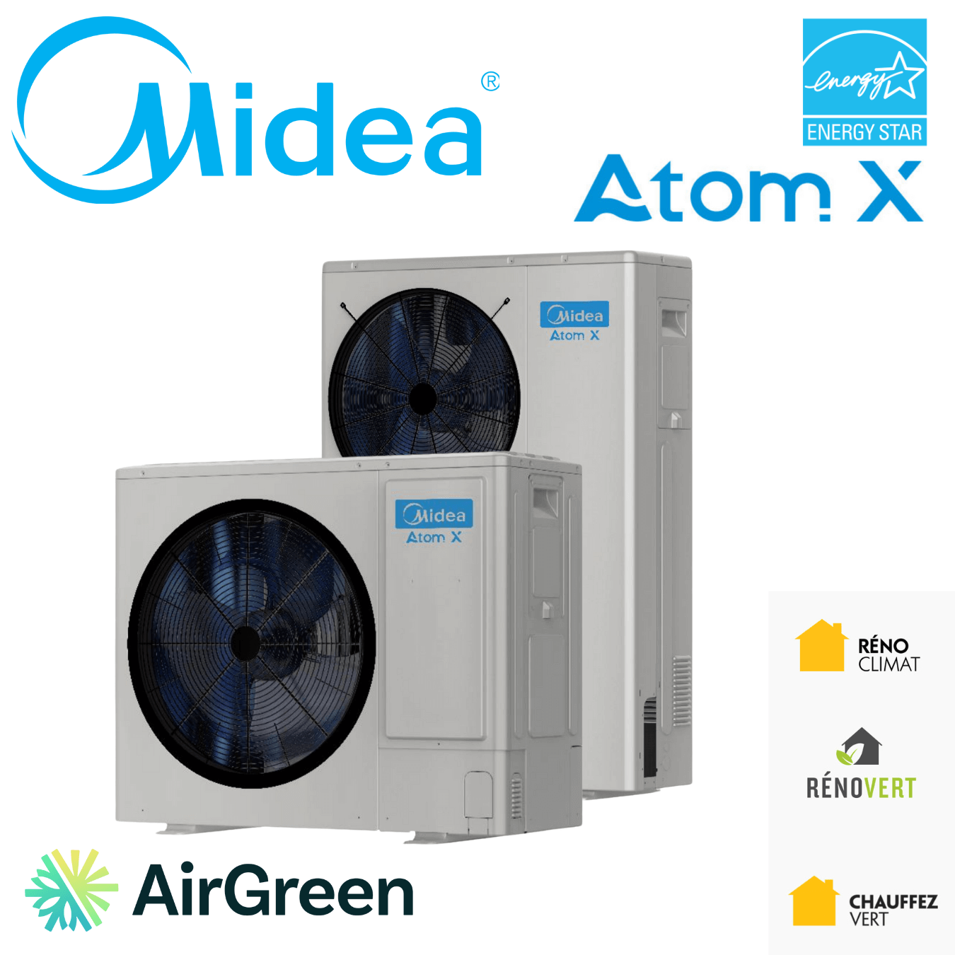 MIDEA ATOM X Central Heat Pump | 5 Tons | Montreal, Laval, South