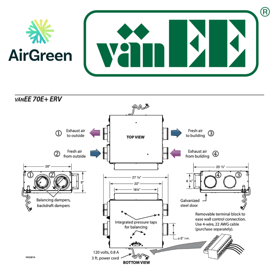 vänEE  70E+ Air Exchanger | Montreal, Laval, Longueuil, South Shore and North Shore