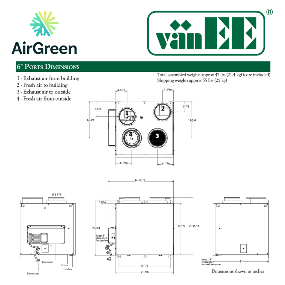 vänEE V180H75RT Air Exchanger | Montreal, Laval, Longueuil, South Shore and North Shore