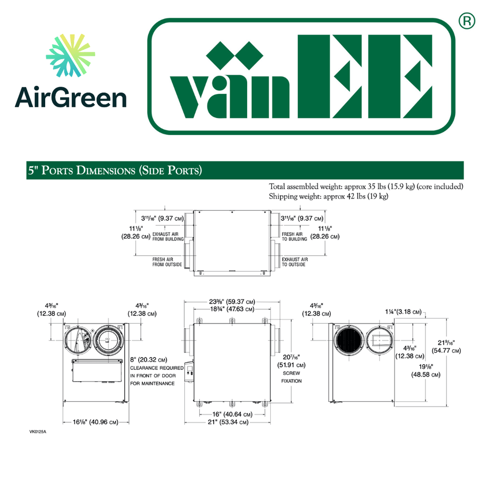 vänEE V150H75NS Air Exchanger | Montreal, Laval, Longueuil, South Shore and North Shore
