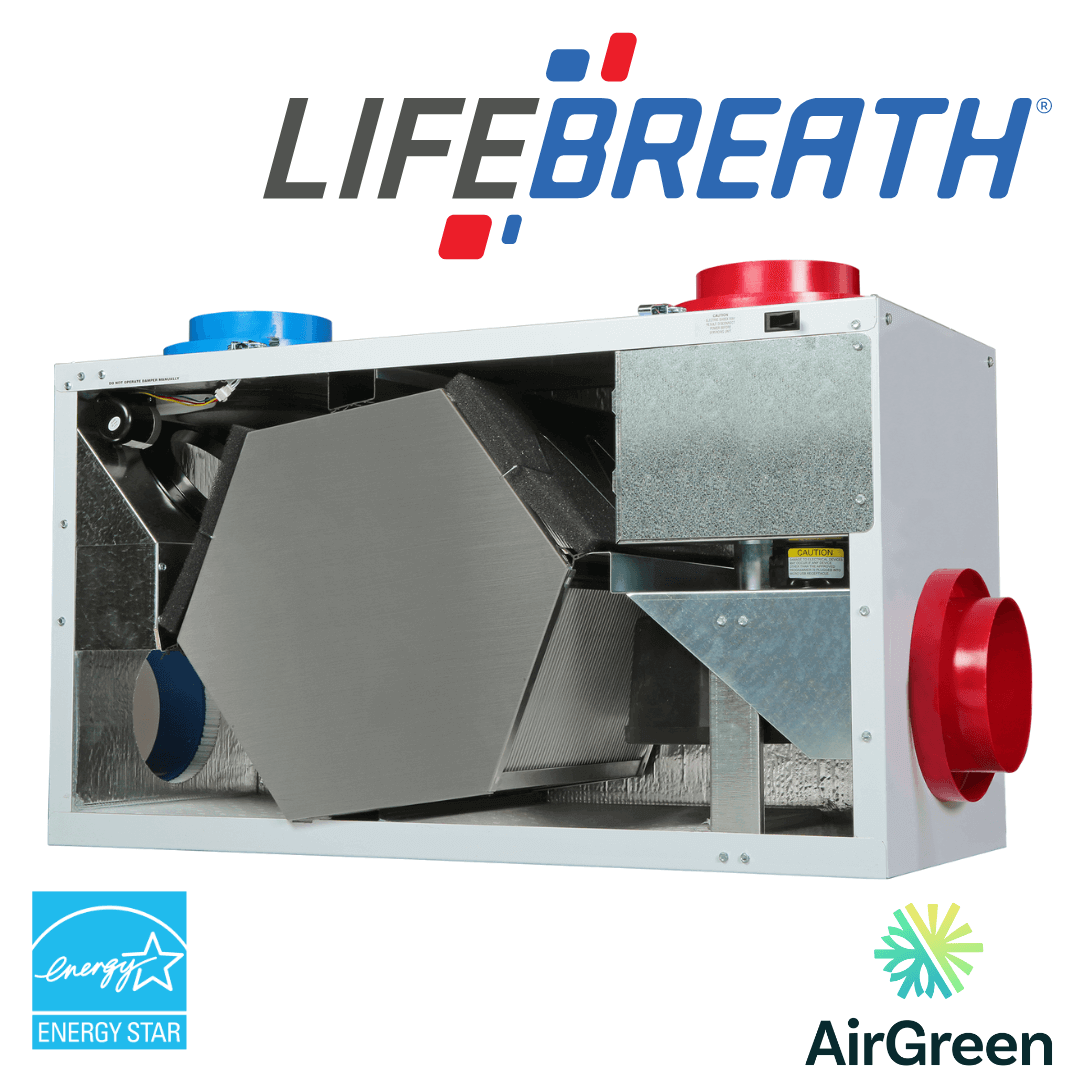 健康アクセサリー Relief Air LIFEBREATH RNC155 Air Exchanger Installation Montreal Laval Shore