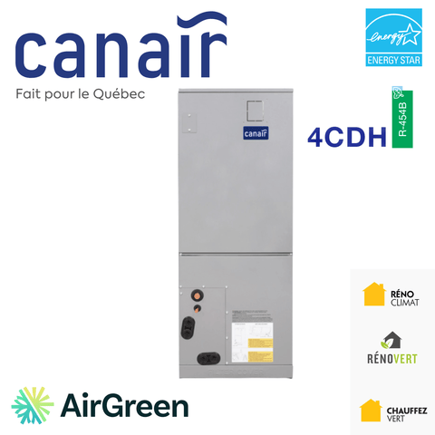 Fournaise Électrique CANAIR 4CDH R-454B | 1.5 Tonnes, système CVAC écoénergétique par AirGreen