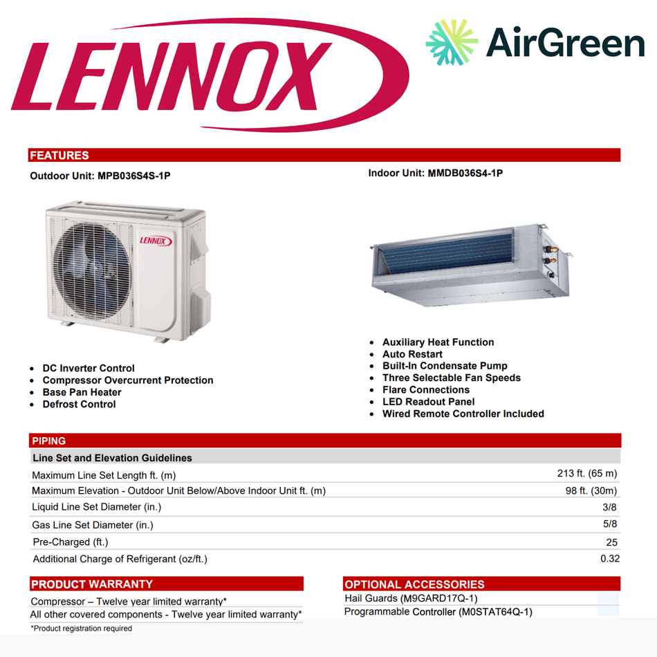 Lennox Ducted System | 36 000 BTU | Montreal, Laval, Longueuil, South Shore and North Shore