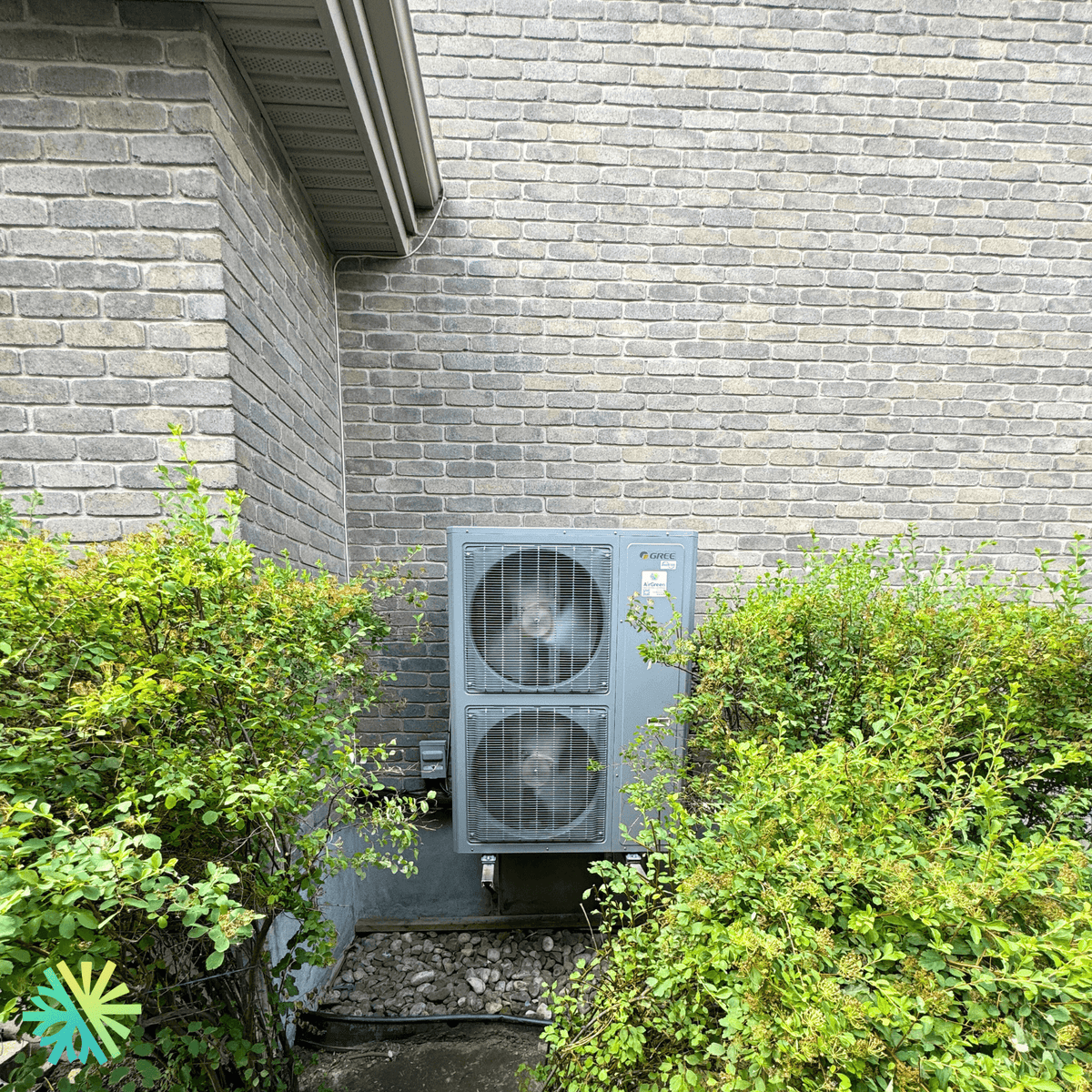 GREE central heat pump installed