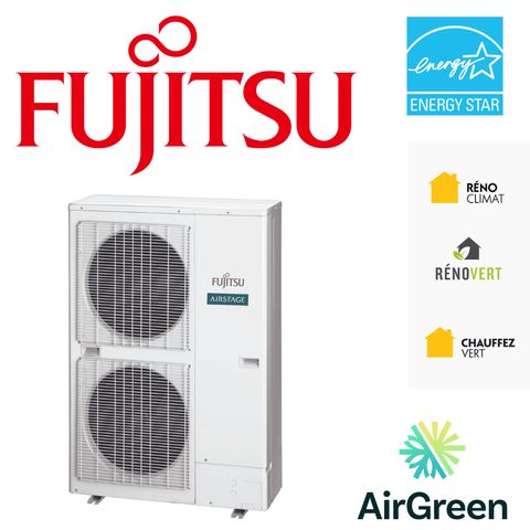 Installation Thermopompe Centrale Fujitsu INFINITE COMFORT 48LAMS1 de 4 Tonnes à Montréal, Laval, Longueuil, Rive-Sud et Rive-Nord