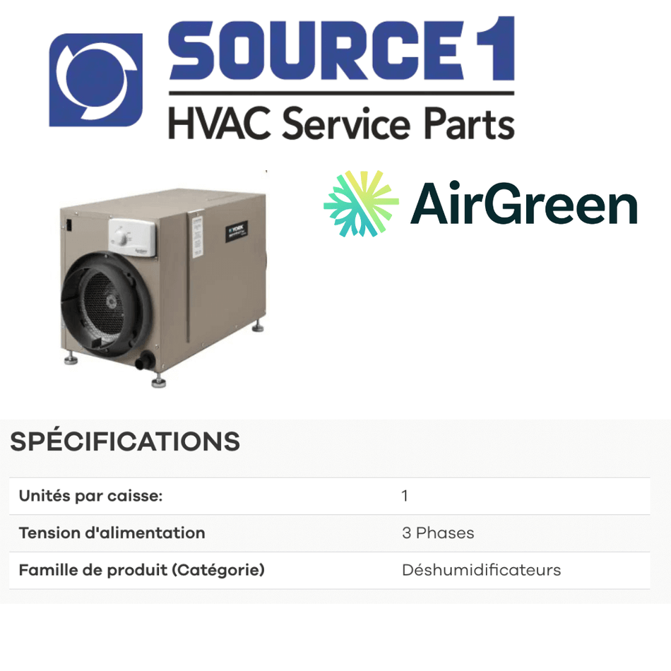 Source 1 CVD080T01 Dehumidifier | Installation in Montreal, Laval, Longueuil, South Shore and North Shore