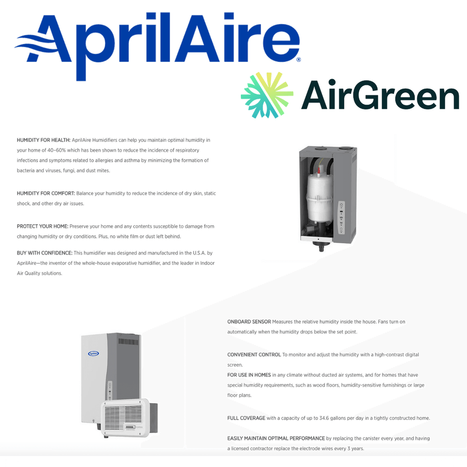AprilAire 865 Steam Humidifier | Installation in Montreal, Laval, Longueuil, South Shore and North Shore