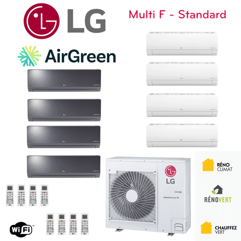 Thermopompe 8-Zones LG MULTI F | Compresseur 48 000 BTU | Montréal, Laval, Longueuil, Rive Sud et Rive Nord product image.