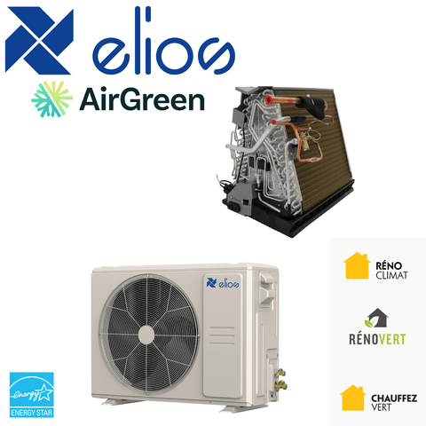 Thermopompe Centrale ADD-ON Elios | Serpentins SANS Cabinet | 30000 BTU | -30°C by AirGreen
