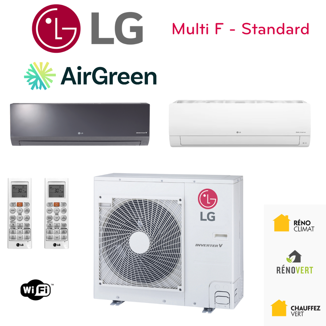 Thermopompe 2-Zones LG MULTI F | Compresseur 60 000 BTU | Montréal, Laval, Longueuil, Rive Sud et Rive Nord