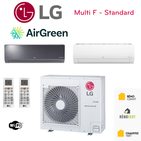 Thermopompe 2-Zones LG MULTI F | Compresseur 48 000 BTU | Montréal, Laval, Longueuil, Rive Sud et Rive Nord