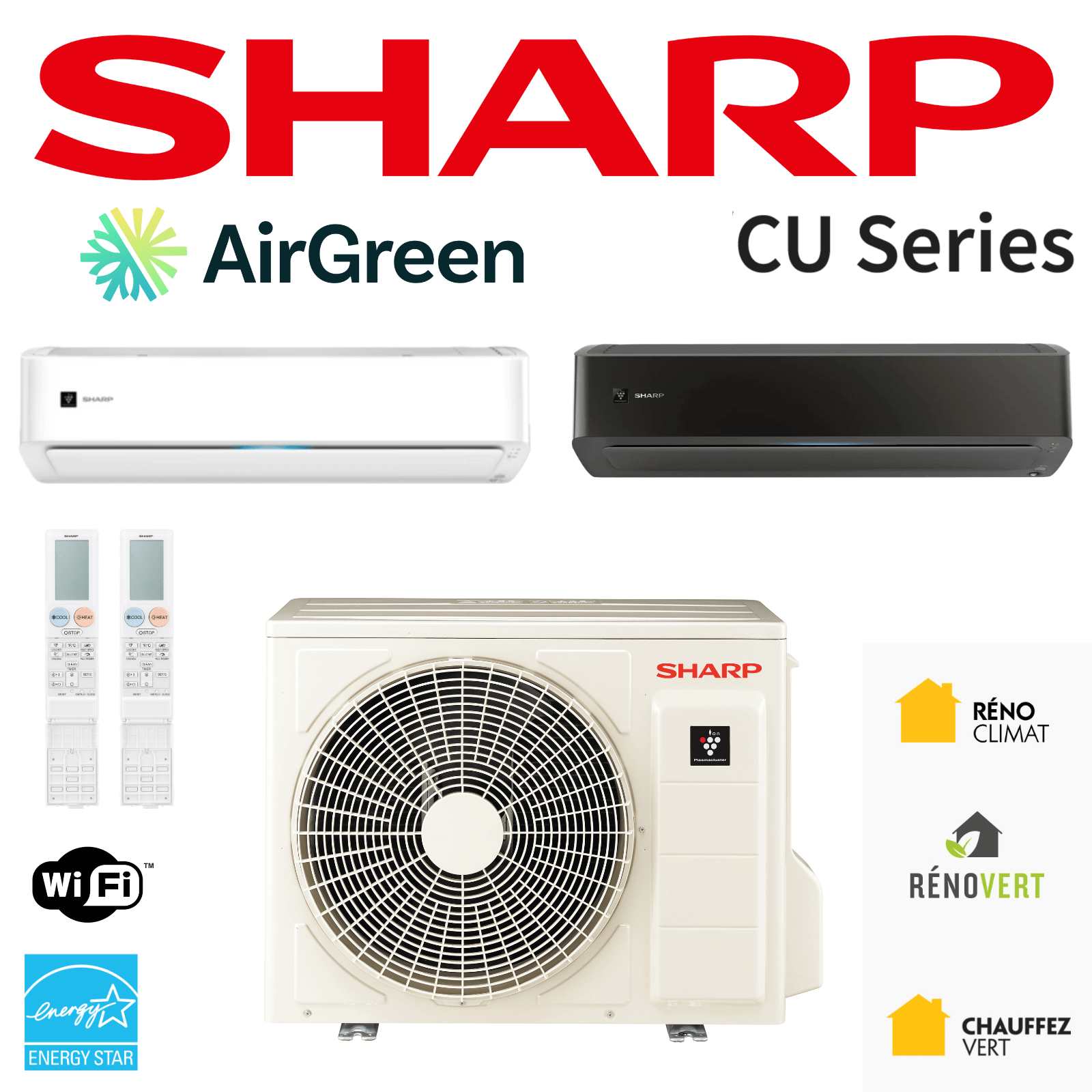 SHARP Dual Zone Heat Pump | R32 -30°C – AirGreen Climatisation