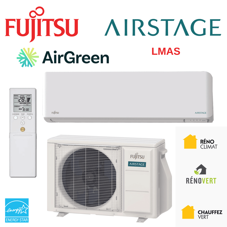 Thermopompe Murale Fujitsu LMAS1 de 9 000 BTU partout dans le Grand Montréal, Laval, Longueuil, Rive Sud et Rive Nord