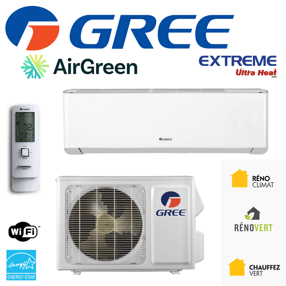 Wall Mounted Heat Pump GREE EXTREME of 9 000 BTU