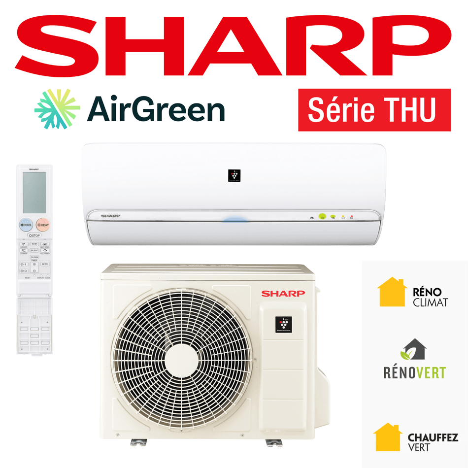 Thermopompe Murale Sharp THU de 18 000 BTU Montréal