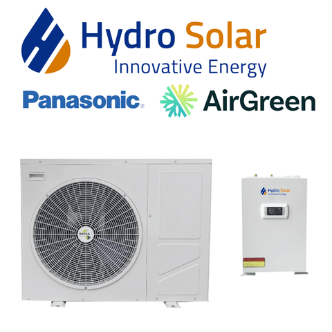 Thermopompe Split Air-Eau Hydro Solar 2.5 Tonnes à Montréal, Laval, Longueuil, Rive Sud, Rive Nord par AirGreen et Panasonic