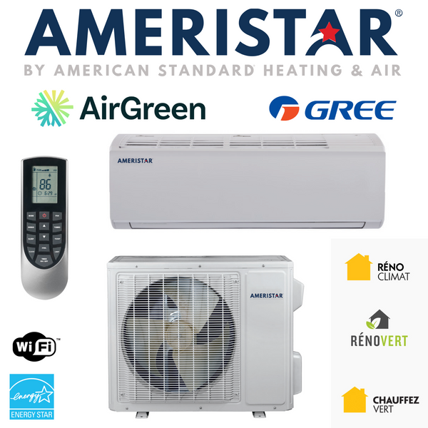 Thermopompes murales AMERISTAR Montreal, Laval, Longueuil, Rive Sud, Rive Nord