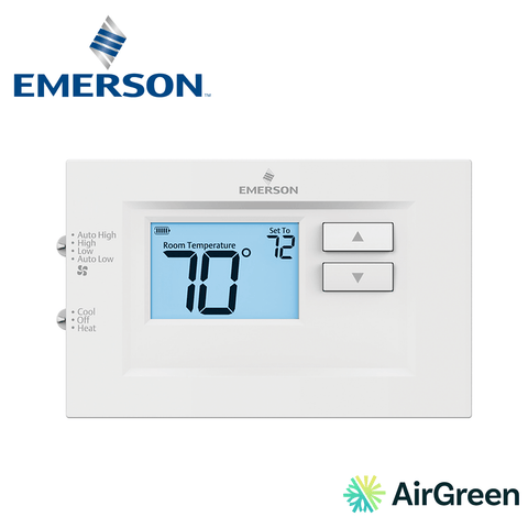 Thermostat EMERSON 70 Series PTAC 1F75P-21PR — vente et installation par AirGreen à Montréal, Laval, Longueuil, Rive-Sud et Rive-Nord