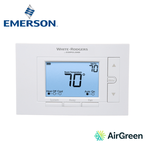 Thermostat EMERSON 80 Series 1F85U-22NP — vente et installation par AirGreen à Montréal, Laval, Longueuil, Rive-Sud et Rive-Nord