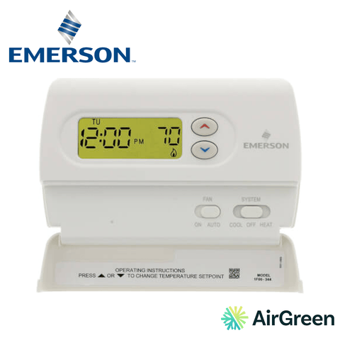 Thermostat EMERSON Classic 80 Series 1F86-344 — vente et installation par AirGreen à Montréal, Laval, Longueuil, Rive-Sud et Rive-Nord