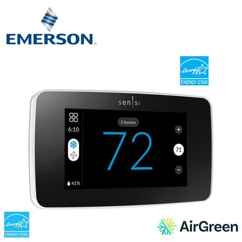 Thermostat intelligent EMERSON Sensi Touch 2 1F96U-42WF — vente et installation par AirGreen à Montréal, Laval, Longueuil, Rive-Sud et Rive-Nord