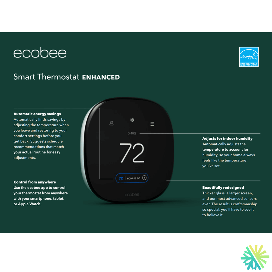 Thermostat ECOBEE ENHANCED | Montréal, Laval, Longueuil, Rive Sud & Rive Nord