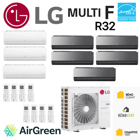 Thermopompe 8-Zone LG MULTI F R32 | Compresseur 48000 BTU, solution climat RT Mono Multi-E ni OR" L'Élfle