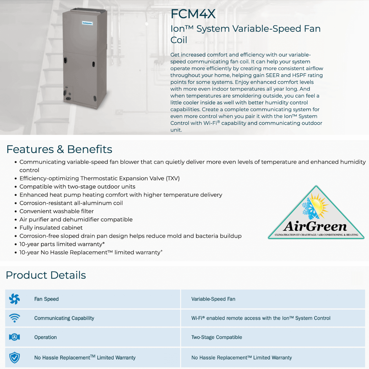 Fournaise électrique COMFORTMAKER 3 Tonnes spec sheet with relevant information