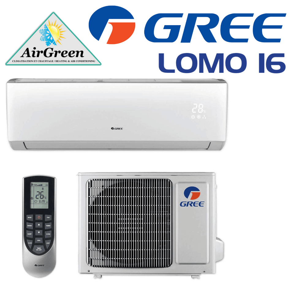 Thermopompe Murale Gree LOMO 16 de 24 000 BTU