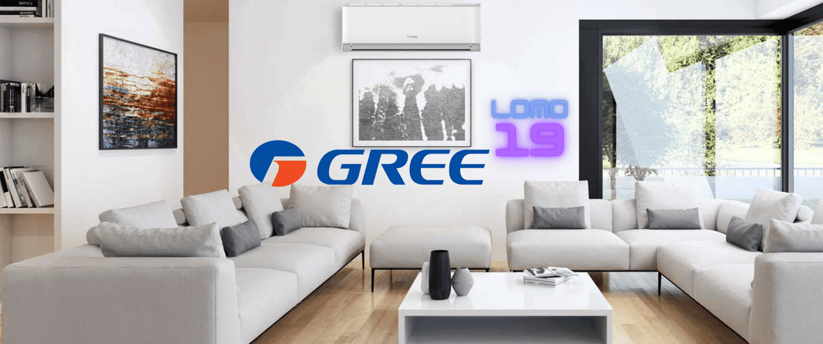 Thermopompe Murale GREE LOMO 19 de 12 000 BTU (220v) spec sheet with relevant information