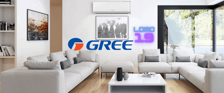 Thermopompe Murale GREE LOMO 19 de 18 000 BTU spec sheet with relevant information