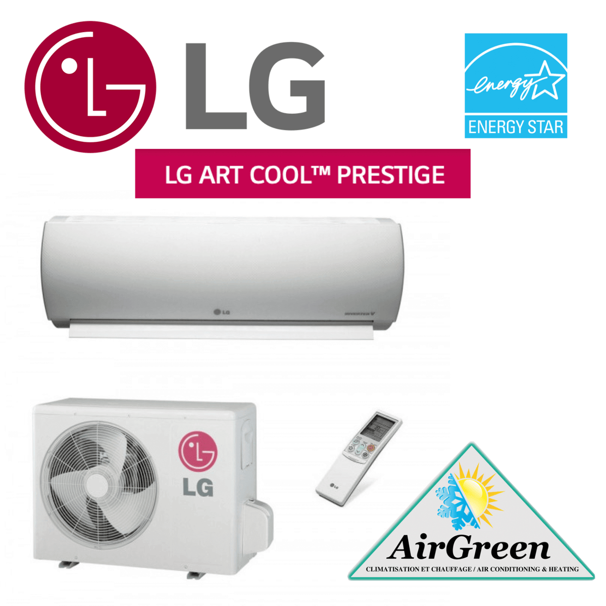Thermopompe Murale LG ART COOL PRESTIGE de 12 000 BTU