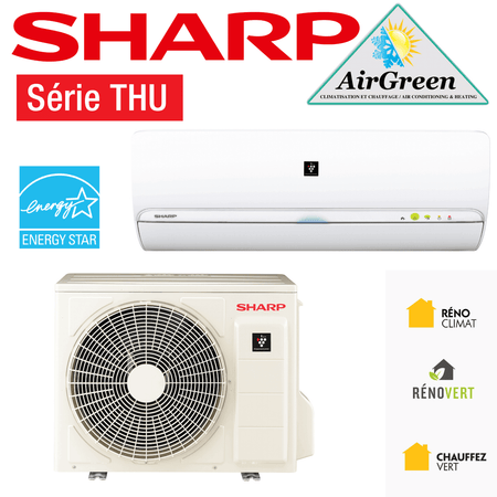 Thermopompe Murale Sharp THU de 18 000 BTU